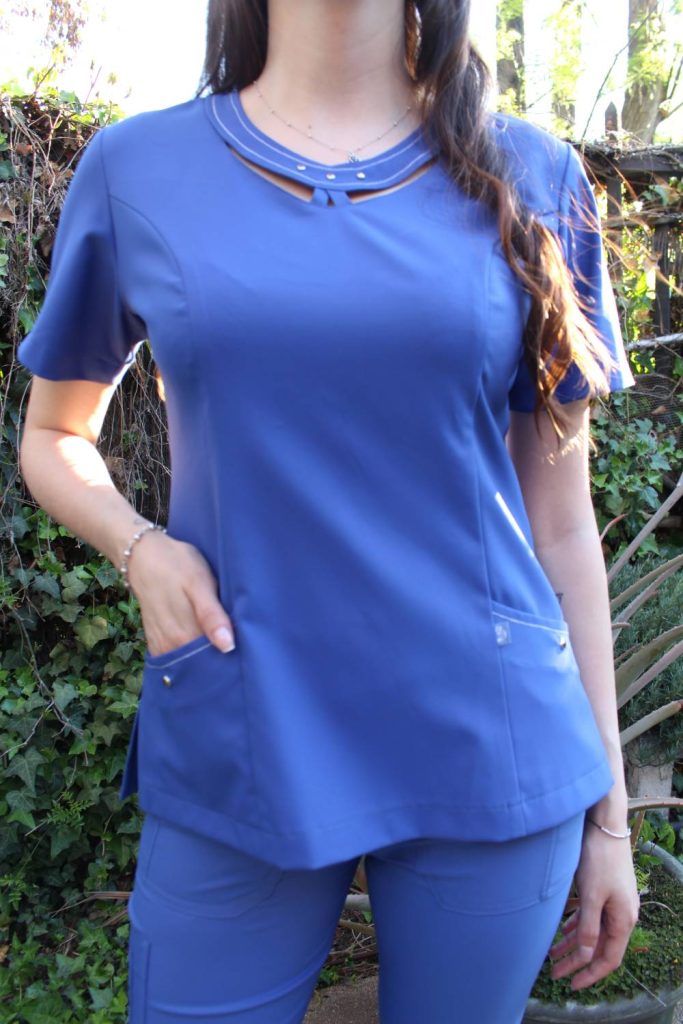 Chaqueta Mara lisa piedra – UNIFORMES GLOBO